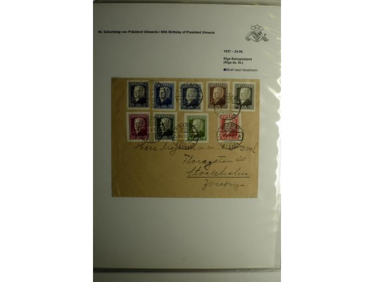 LAT-WÄHRUNG: 1923/40, ungebrauchte/postfrische und gestempelte, enorm inhaltsreiche Sammlung mit unzähligen Besonderheiten wi