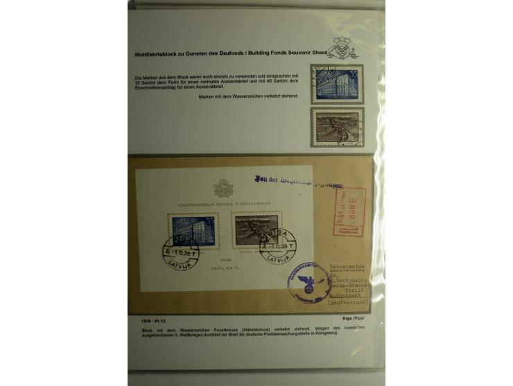 LAT-WÄHRUNG: 1923/40, ungebrauchte/postfrische und gestempelte, enorm inhaltsreiche Sammlung mit unzähligen Besonderheiten wi