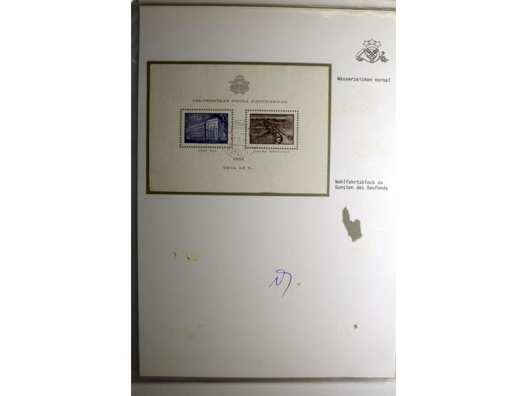 LAT-WÄHRUNG: 1923/40, ungebrauchte/postfrische und gestempelte, enorm inhaltsreiche Sammlung mit unzähligen Besonderheiten wi