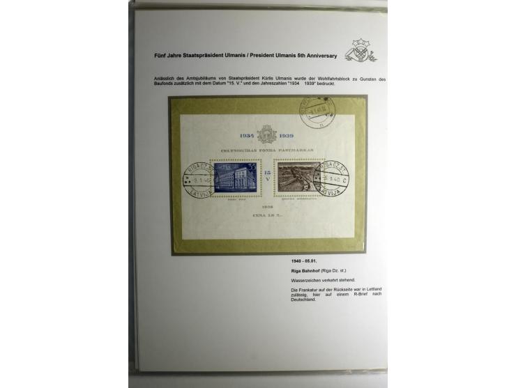 LAT-WÄHRUNG: 1923/40, ungebrauchte/postfrische und gestempelte, enorm inhaltsreiche Sammlung mit unzähligen Besonderheiten wi