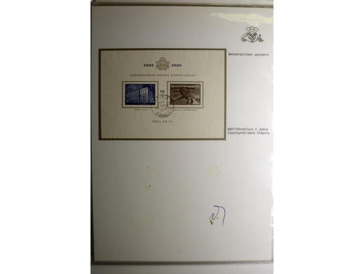 LAT-WÄHRUNG: 1923/40, ungebrauchte/postfrische und gestempelte, enorm inhaltsreiche Sammlung mit unzähligen Besonderheiten wi