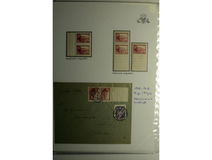 LAT-WÄHRUNG: 1923/40, ungebrauchte/postfrische und gestempelte, enorm inhaltsreiche Sammlung mit unzähligen Besonderheiten wi
