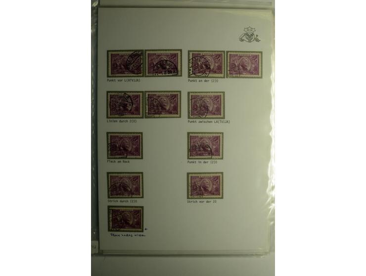 LAT-WÄHRUNG: 1923/40, ungebrauchte/postfrische und gestempelte, enorm inhaltsreiche Sammlung mit unzähligen Besonderheiten wi
