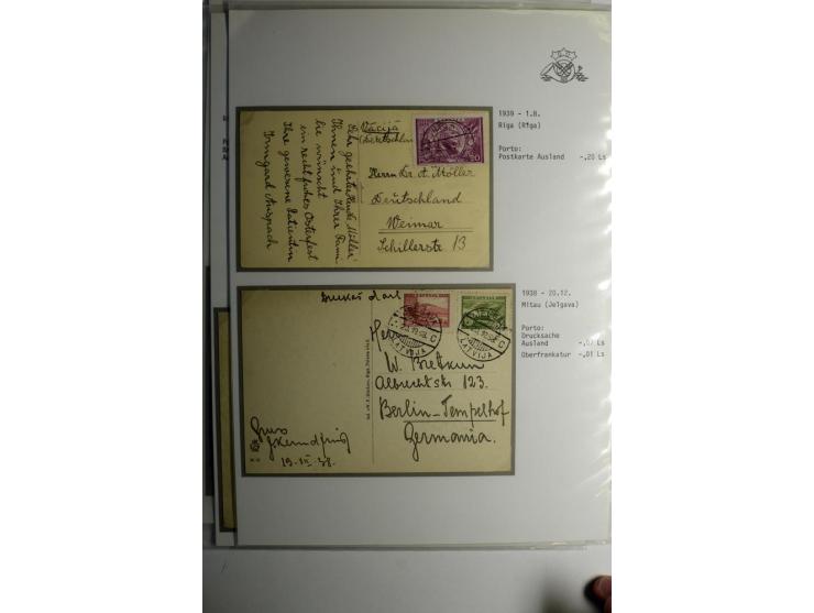 LAT-WÄHRUNG: 1923/40, ungebrauchte/postfrische und gestempelte, enorm inhaltsreiche Sammlung mit unzähligen Besonderheiten wi