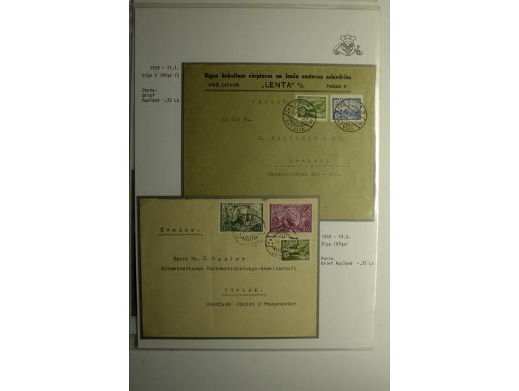 LAT-WÄHRUNG: 1923/40, ungebrauchte/postfrische und gestempelte, enorm inhaltsreiche Sammlung mit unzähligen Besonderheiten wi