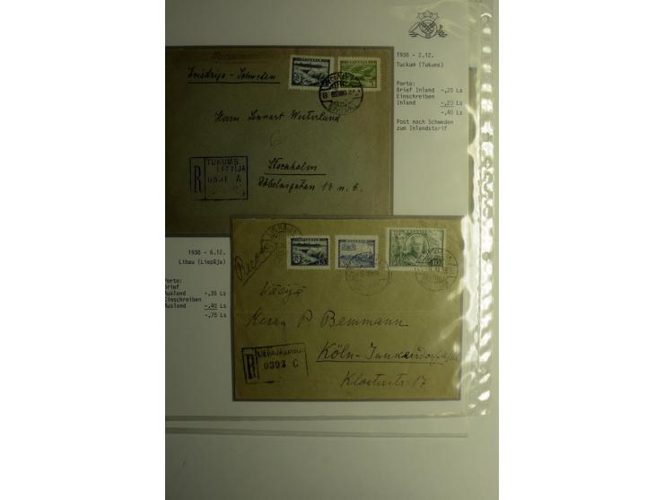 LAT-WÄHRUNG: 1923/40, ungebrauchte/postfrische und gestempelte, enorm inhaltsreiche Sammlung mit unzähligen Besonderheiten wi