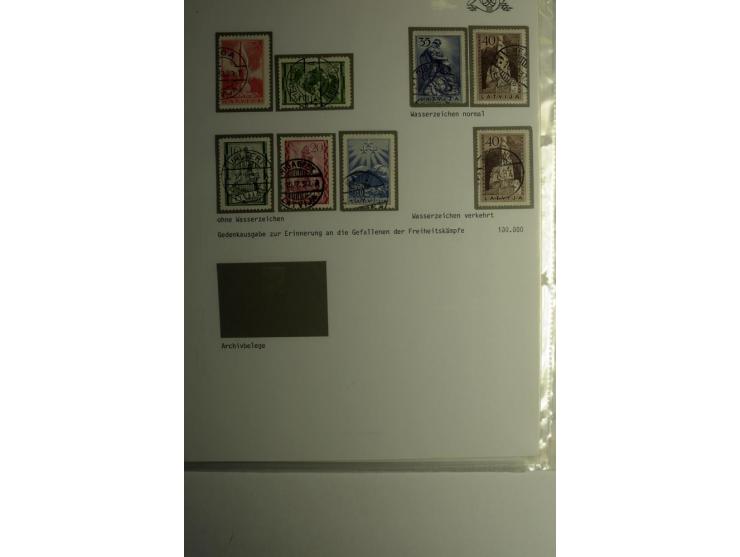 LAT-WÄHRUNG: 1923/40, ungebrauchte/postfrische und gestempelte, enorm inhaltsreiche Sammlung mit unzähligen Besonderheiten wi
