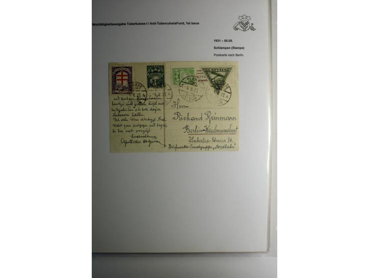 LAT-WÄHRUNG: 1923/40, ungebrauchte/postfrische und gestempelte, enorm inhaltsreiche Sammlung mit unzähligen Besonderheiten wi