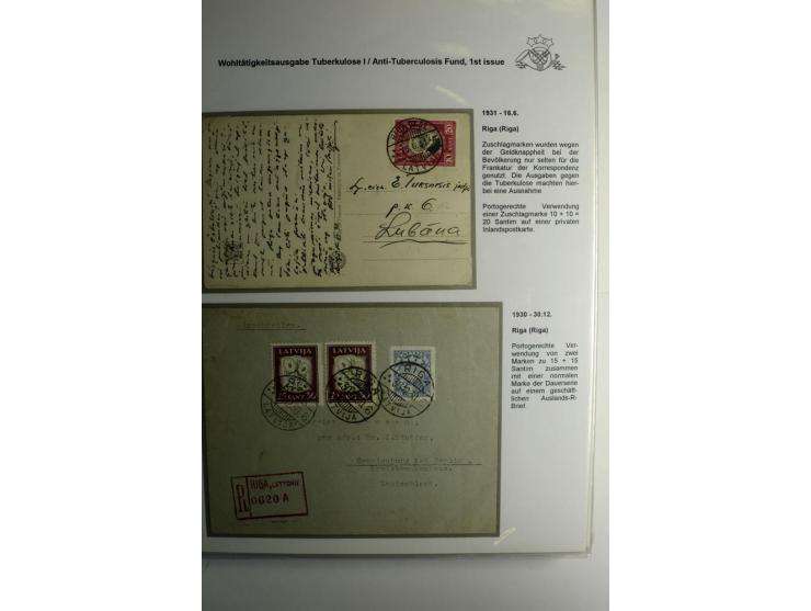 LAT-WÄHRUNG: 1923/40, ungebrauchte/postfrische und gestempelte, enorm inhaltsreiche Sammlung mit unzähligen Besonderheiten wi