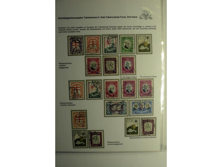 LAT-WÄHRUNG: 1923/40, ungebrauchte/postfrische und gestempelte, enorm inhaltsreiche Sammlung mit unzähligen Besonderheiten wi