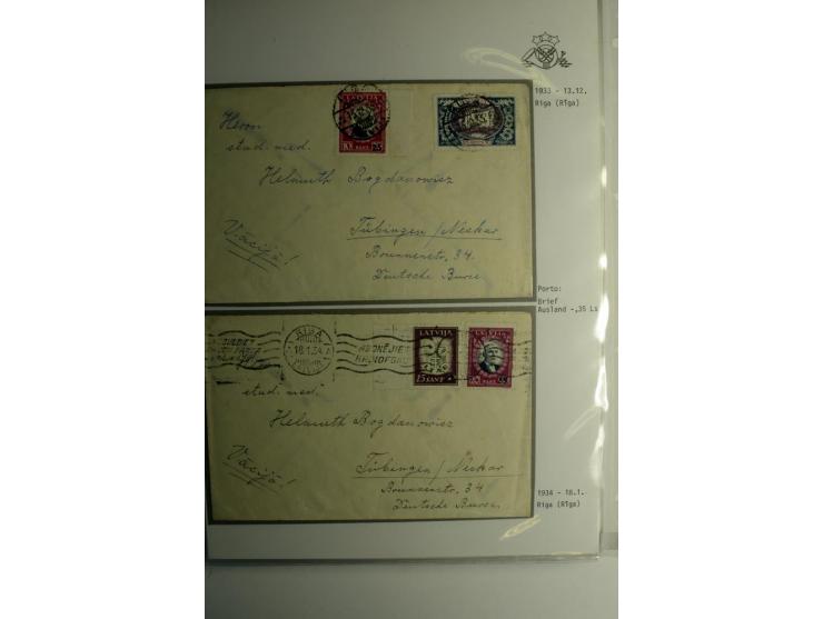 LAT-WÄHRUNG: 1923/40, ungebrauchte/postfrische und gestempelte, enorm inhaltsreiche Sammlung mit unzähligen Besonderheiten wi