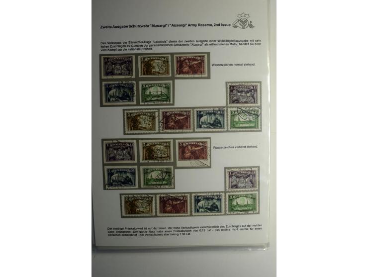 LAT-WÄHRUNG: 1923/40, ungebrauchte/postfrische und gestempelte, enorm inhaltsreiche Sammlung mit unzähligen Besonderheiten wi