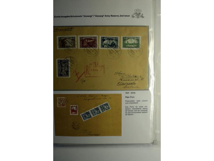 LAT-WÄHRUNG: 1923/40, ungebrauchte/postfrische und gestempelte, enorm inhaltsreiche Sammlung mit unzähligen Besonderheiten wi