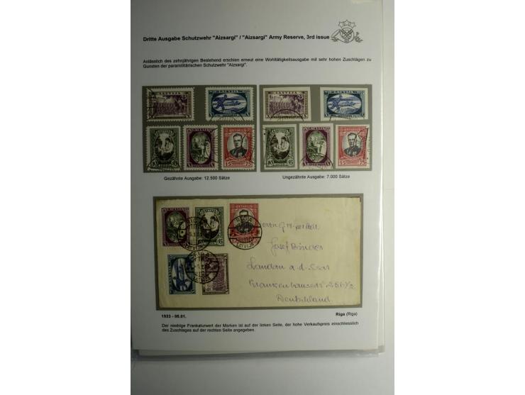 LAT-WÄHRUNG: 1923/40, ungebrauchte/postfrische und gestempelte, enorm inhaltsreiche Sammlung mit unzähligen Besonderheiten wi