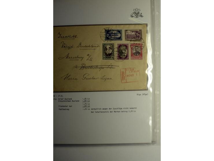 LAT-WÄHRUNG: 1923/40, ungebrauchte/postfrische und gestempelte, enorm inhaltsreiche Sammlung mit unzähligen Besonderheiten wi