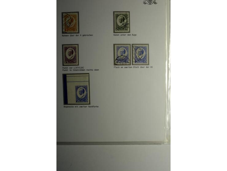 LAT-WÄHRUNG: 1923/40, ungebrauchte/postfrische und gestempelte, enorm inhaltsreiche Sammlung mit unzähligen Besonderheiten wi