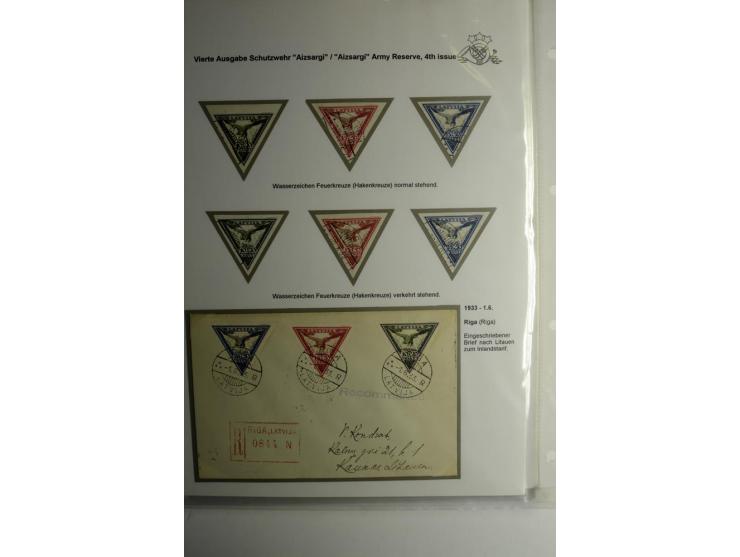 LAT-WÄHRUNG: 1923/40, ungebrauchte/postfrische und gestempelte, enorm inhaltsreiche Sammlung mit unzähligen Besonderheiten wi