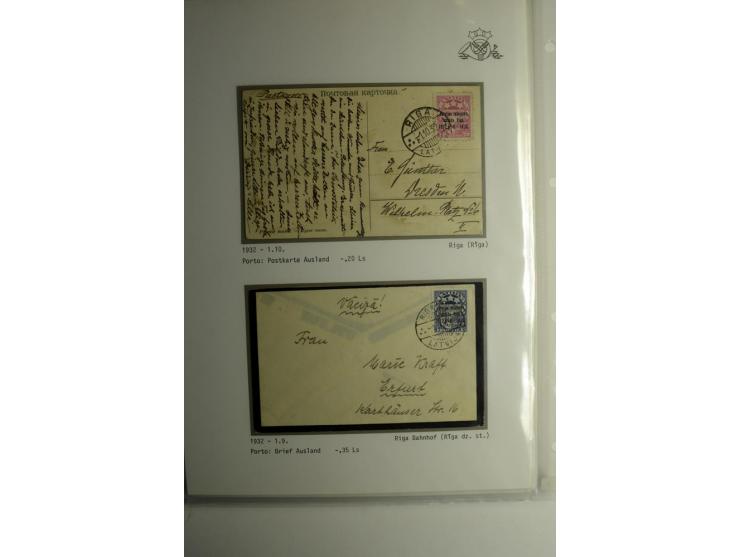 LAT-WÄHRUNG: 1923/40, ungebrauchte/postfrische und gestempelte, enorm inhaltsreiche Sammlung mit unzähligen Besonderheiten wi