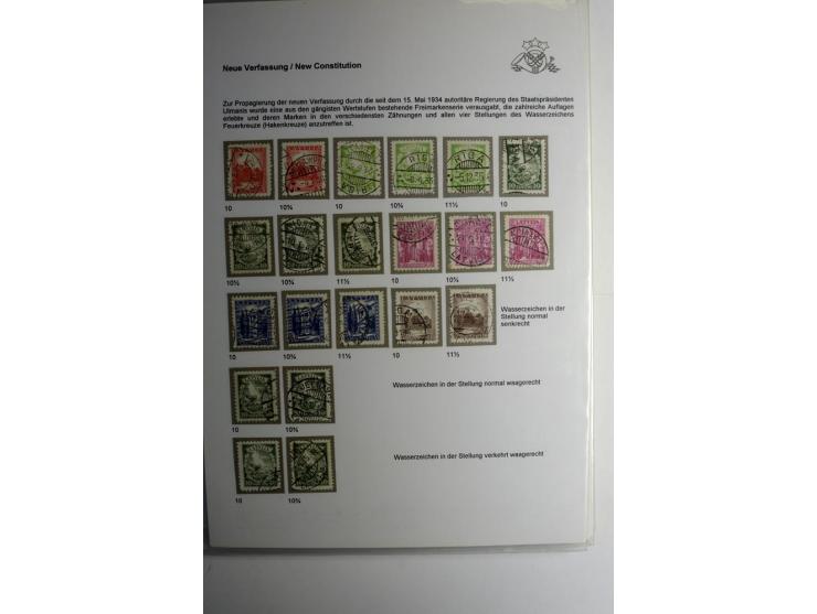 LAT-WÄHRUNG: 1923/40, ungebrauchte/postfrische und gestempelte, enorm inhaltsreiche Sammlung mit unzähligen Besonderheiten wi