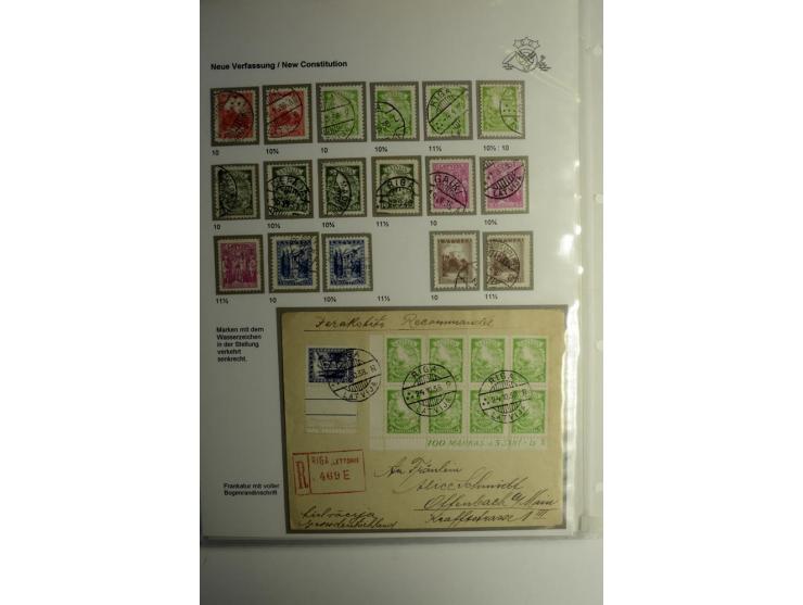 LAT-WÄHRUNG: 1923/40, ungebrauchte/postfrische und gestempelte, enorm inhaltsreiche Sammlung mit unzähligen Besonderheiten wi