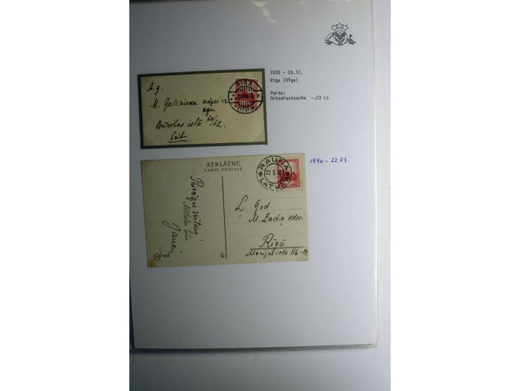 LAT-WÄHRUNG: 1923/40, ungebrauchte/postfrische und gestempelte, enorm inhaltsreiche Sammlung mit unzähligen Besonderheiten wi