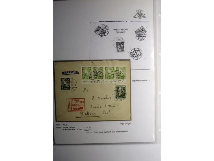 LAT-WÄHRUNG: 1923/40, ungebrauchte/postfrische und gestempelte, enorm inhaltsreiche Sammlung mit unzähligen Besonderheiten wi