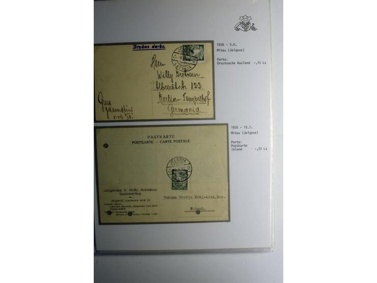 LAT-WÄHRUNG: 1923/40, ungebrauchte/postfrische und gestempelte, enorm inhaltsreiche Sammlung mit unzähligen Besonderheiten wi
