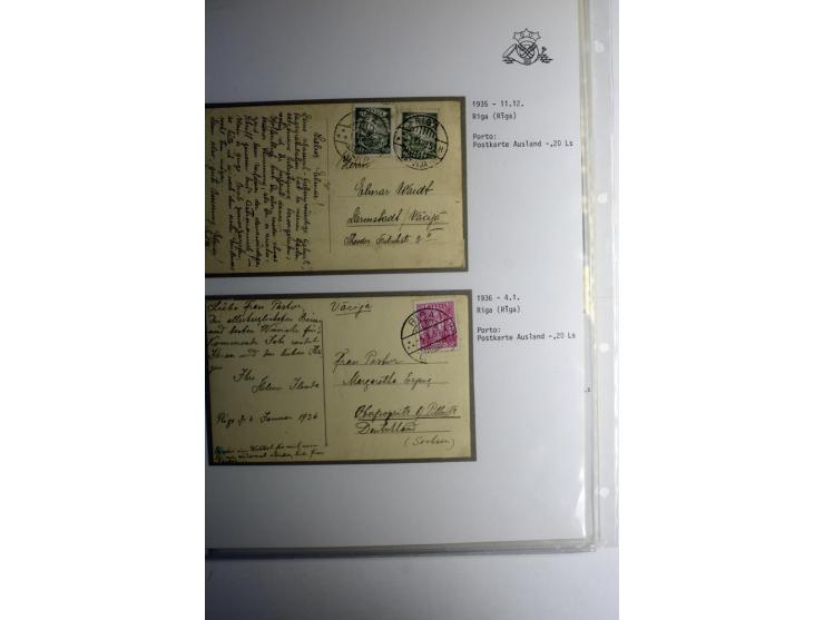 LAT-WÄHRUNG: 1923/40, ungebrauchte/postfrische und gestempelte, enorm inhaltsreiche Sammlung mit unzähligen Besonderheiten wi