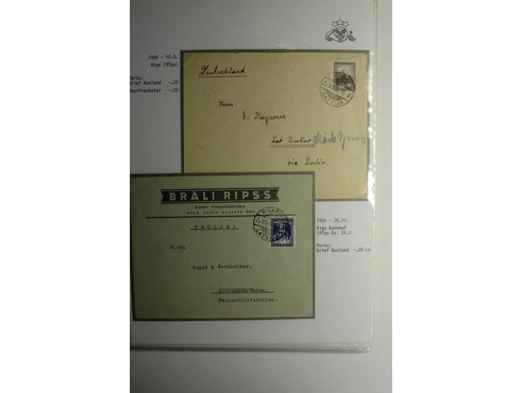 LAT-WÄHRUNG: 1923/40, ungebrauchte/postfrische und gestempelte, enorm inhaltsreiche Sammlung mit unzähligen Besonderheiten wi