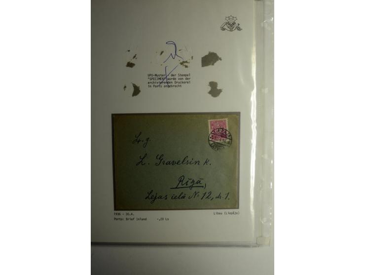 LAT-WÄHRUNG: 1923/40, ungebrauchte/postfrische und gestempelte, enorm inhaltsreiche Sammlung mit unzähligen Besonderheiten wi
