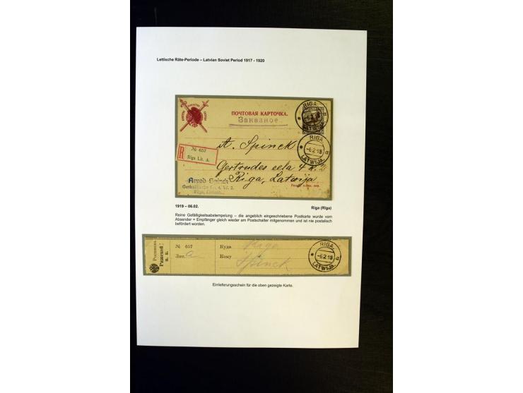 1919, kleine Partie von 5 Karten bzw. Briefen, dabei drei Karten aus "ZEHSIS" und ein Brief aus "NERFT", teils starke Mängel,