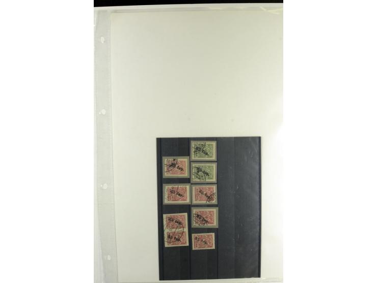 SMILTEN: 1919, sehr interessante ungebrauchte und gestempelte Sammlung von insgesamt 29 Marken bzw. Einheiten, dabei Paare un