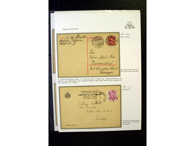 GANZSACHEN-VORLÄUFER: 1919/23, über 20 vorwiegend gebrauchte Karten, dabei Formulare mit Staatswappen im Sonnenmuster, neues 