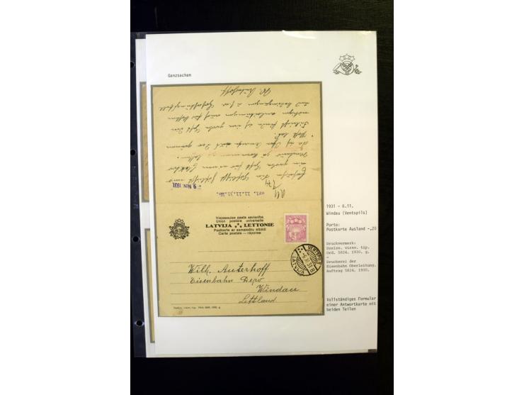 GANZSACHEN-VORLÄUFER: 1919/23, über 20 vorwiegend gebrauchte Karten, dabei Formulare mit Staatswappen im Sonnenmuster, neues 