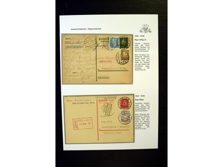 GANZSACHEN-VORLÄUFER: 1919/23, über 20 vorwiegend gebrauchte Karten, dabei Formulare mit Staatswappen im Sonnenmuster, neues 