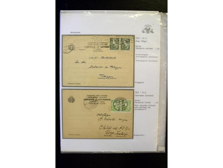 GANZSACHEN-VORLÄUFER: 1919/23, über 20 vorwiegend gebrauchte Karten, dabei Formulare mit Staatswappen im Sonnenmuster, neues 