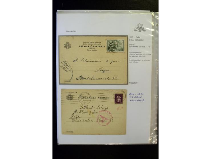 GANZSACHEN-VORLÄUFER: 1919/23, über 20 vorwiegend gebrauchte Karten, dabei Formulare mit Staatswappen im Sonnenmuster, neues 