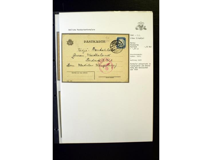 GANZSACHEN-VORLÄUFER: 1919/23, über 20 vorwiegend gebrauchte Karten, dabei Formulare mit Staatswappen im Sonnenmuster, neues 