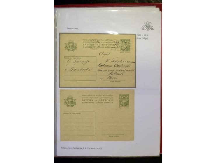 GANZSACHEN: 1923/41, über 40 Stück, dabei u.a. Mi.-Nr. P8 gelaufen nach Berlin sowie zwei gebrauchte Mi.-Nr. P12 ohne Zufrank