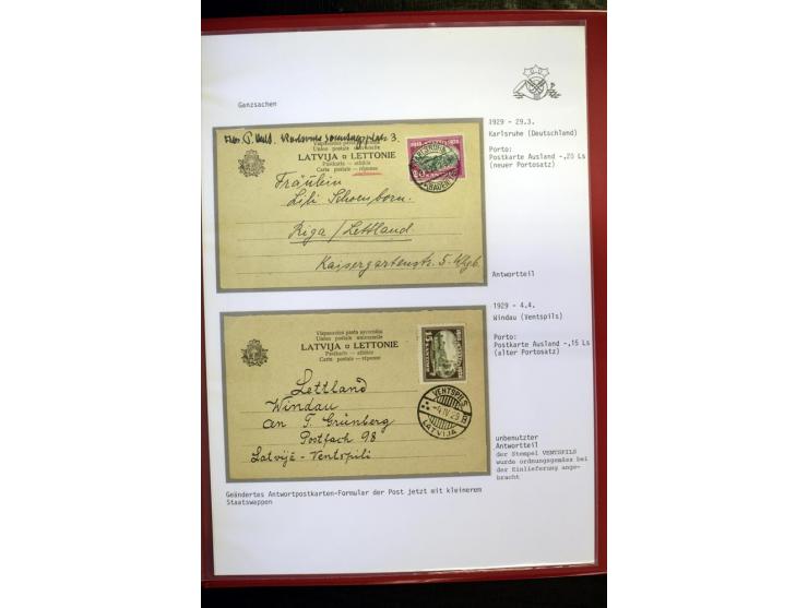 GANZSACHEN: 1923/41, über 40 Stück, dabei u.a. Mi.-Nr. P8 gelaufen nach Berlin sowie zwei gebrauchte Mi.-Nr. P12 ohne Zufrank