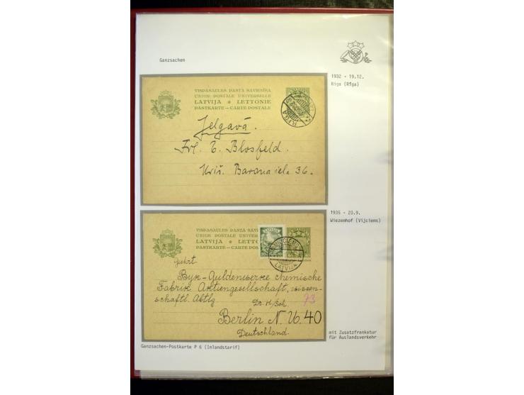 GANZSACHEN: 1923/41, über 40 Stück, dabei u.a. Mi.-Nr. P8 gelaufen nach Berlin sowie zwei gebrauchte Mi.-Nr. P12 ohne Zufrank