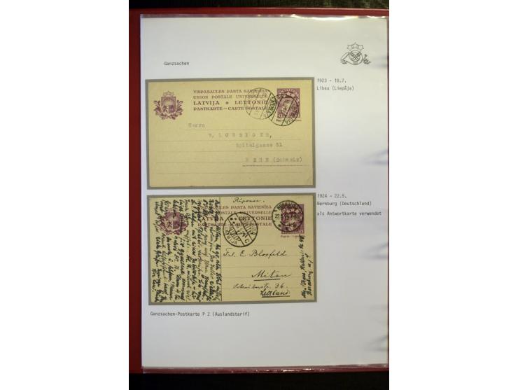 GANZSACHEN: 1923/41, über 40 Stück, dabei u.a. Mi.-Nr. P8 gelaufen nach Berlin sowie zwei gebrauchte Mi.-Nr. P12 ohne Zufrank