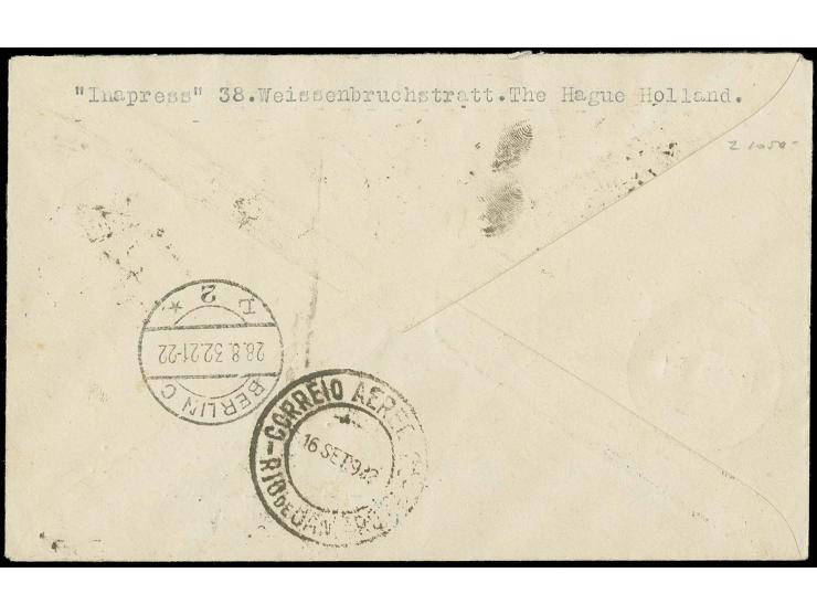 LETTLAND: 1932, 6. Südamerikafahrt, Brief mit u.a. Flugpost 50 S-1.50 L, gute Erhaltung, Fotoattest v. Hofmann BPP