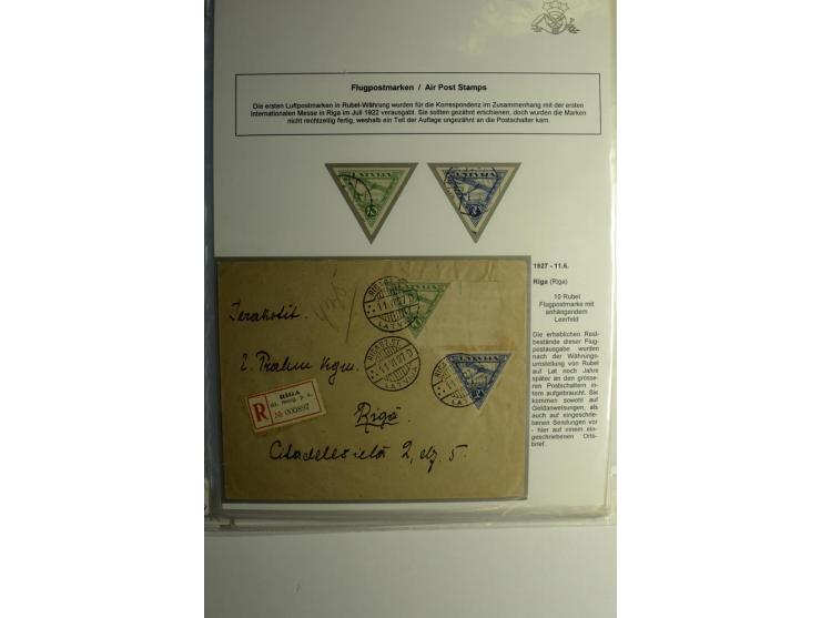 FLUGPOSTMARKEN: 1922/33, interessante ungebrauchte/postfrische und gestempelte Sammlung mit 13 Briefen, dabei etliche Besonde