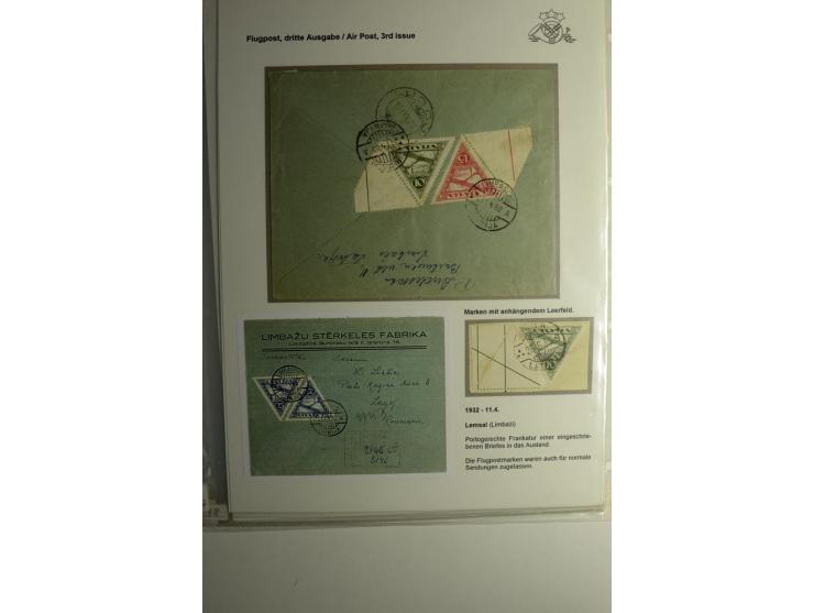 FLUGPOSTMARKEN: 1922/33, interessante ungebrauchte/postfrische und gestempelte Sammlung mit 13 Briefen, dabei etliche Besonde