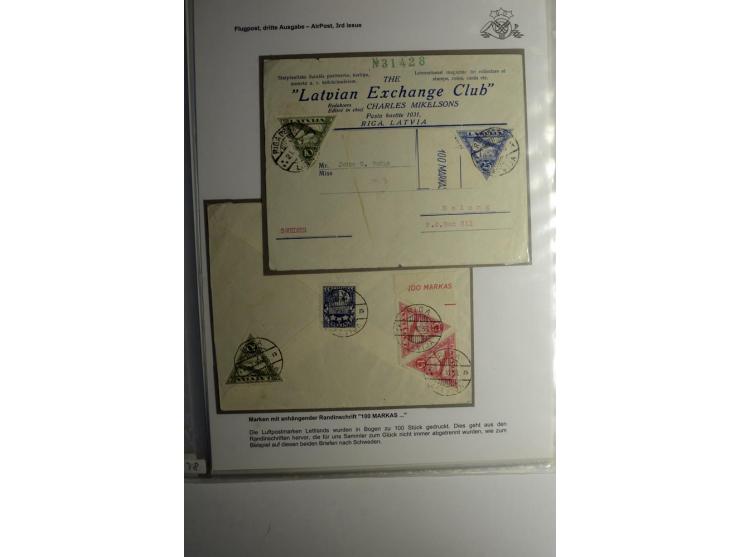 FLUGPOSTMARKEN: 1922/33, interessante ungebrauchte/postfrische und gestempelte Sammlung mit 13 Briefen, dabei etliche Besonde