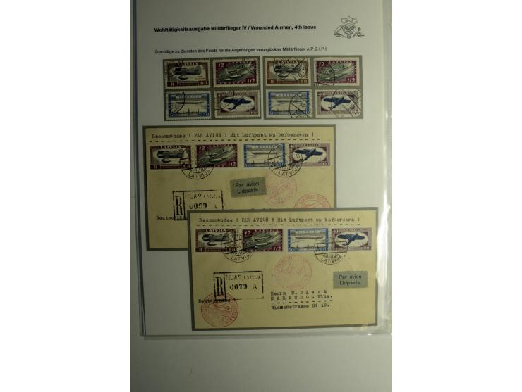 FLUGPOSTMARKEN: 1922/33, interessante ungebrauchte/postfrische und gestempelte Sammlung mit 13 Briefen, dabei etliche Besonde
