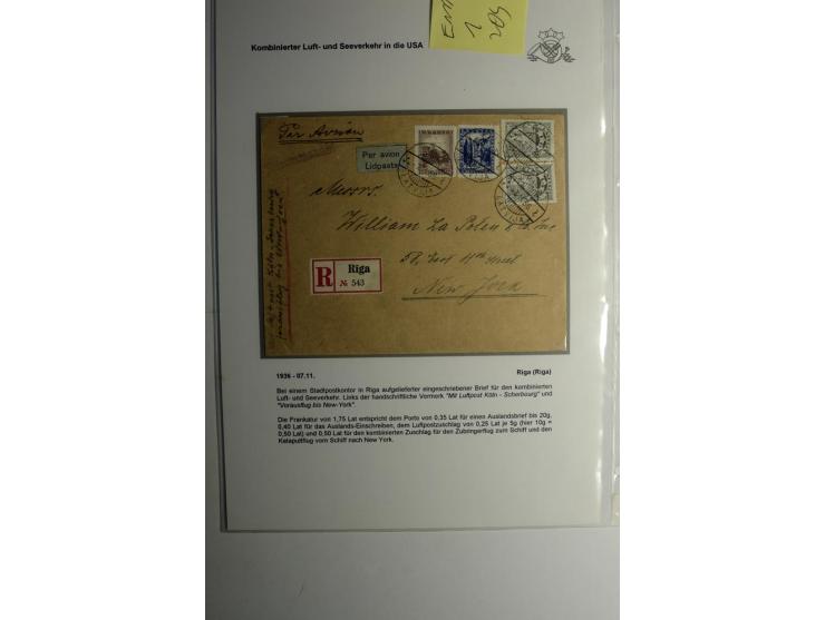 FLUGPOSTMARKEN: 1922/33, interessante ungebrauchte/postfrische und gestempelte Sammlung mit 13 Briefen, dabei etliche Besonde