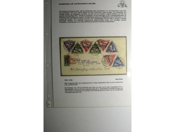 FLUGPOSTMARKEN: 1922/33, interessante ungebrauchte/postfrische und gestempelte Sammlung mit 13 Briefen, dabei etliche Besonde