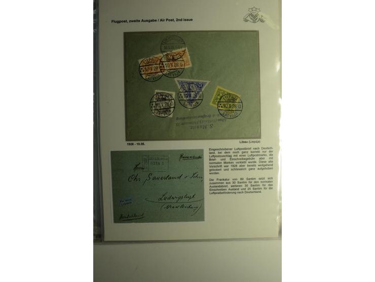 FLUGPOSTMARKEN: 1922/33, interessante ungebrauchte/postfrische und gestempelte Sammlung mit 13 Briefen, dabei etliche Besonde